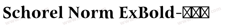 Schorel Norm ExBold字体转换